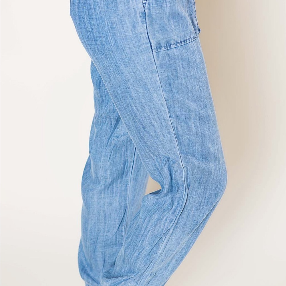Chambray jean joggers-Size Large-NWT